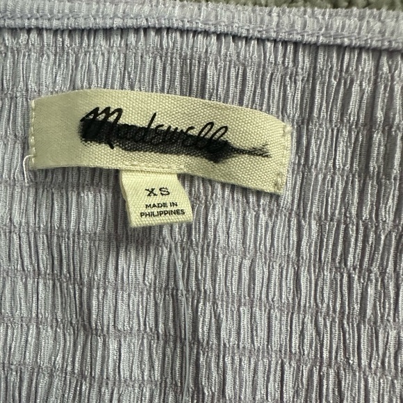 Madewell Shirred Crewneck Crop Top in Dusty Lavender Size XS - Picture 5 of 8